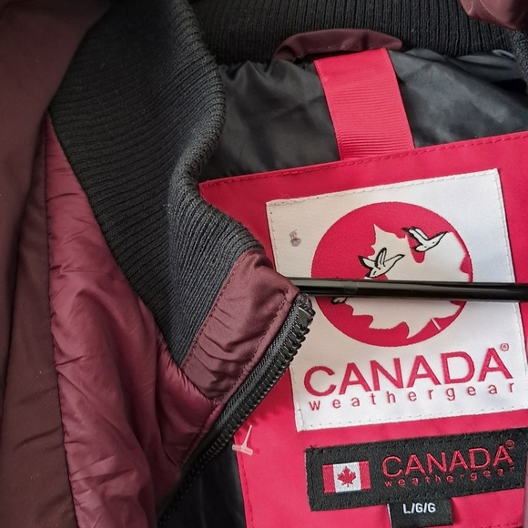 Canada Weather Gear Burgundy Parka with Faux Fur Hood - Picture 3 of 10